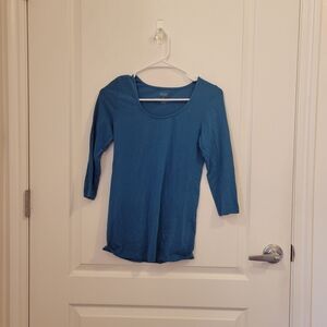 Stylish Women's Blue Long Sleeve Top